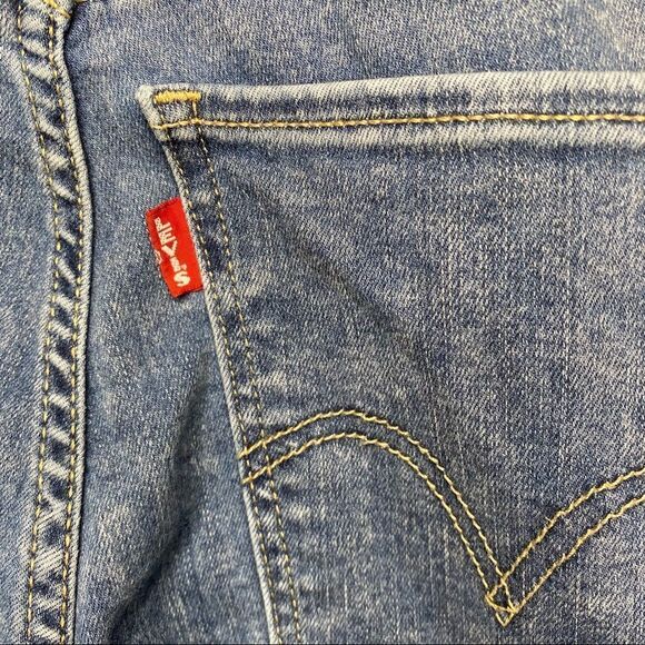 LEVI’S Mile High Super Skinny Blue Denim Jeans with Distressed Knees - Size 25 - Picture 4 of 11